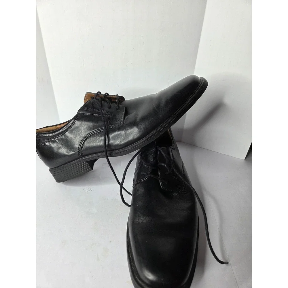 Clarks Tilden‎ Walk Mens Black Leather Derby Shoes 10.5 M 261103507095